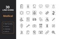 30 Medical Line Icons
