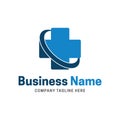 Medical Logo Design with Cross Royalty Free Stock Photo