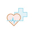 Medical logo. Pharmacy, drugstore, health care center, diagnostics services Royalty Free Stock Photo