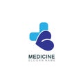 Medical logotype health care design cross illustration template Royalty Free Stock Photo