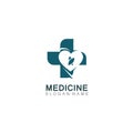 Medical logotype health care design cross illustration template Royalty Free Stock Photo