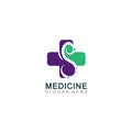 Medical logotype health care design cross illustration template Royalty Free Stock Photo