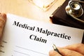 Medical Malpractice Claim. Royalty Free Stock Photo