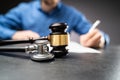 Medical Malpractice Litigation Law. Lawyer Or Judge