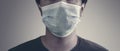 Medical man wearing protective face masks to prevent virus or respiratory disease