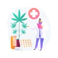 Medical marijuana abstract concept vector illustration