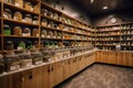 medical marijuana dispensary, with variety of products for mental and physical ailments