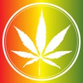 Medical marijuana leaf logo Royalty Free Stock Photo