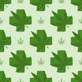 Medical marijuana, seamless pattern, gift wrapping paper