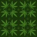 Medical marijuana, seamless pattern, gift wrapping paper