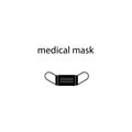 Medical mask from the epidemic sign eps