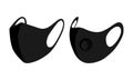 Medical mask.Fabric mask of black color. A mask to protect against viruses. A means of protection against the spread of