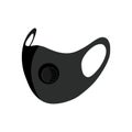 Medical mask.Fabric mask of black color. A mask to protect against viruses. A means of protection against the spread of