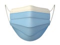 Medical mask front view 3D