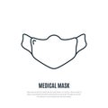 Medical mask liner icon isolated on white background.