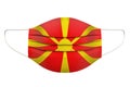 Medical Mask with Macedonian flag. 3D rendering