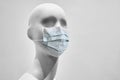 Medical mask mannequin - quarantine concept
