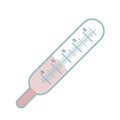 Medical mercury thermometer icon
