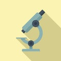 Medical microscope icon flat vector. Bacteria disease Royalty Free Stock Photo