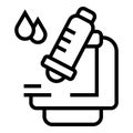 Medical microscope icon outline vector. Doctor laboratory