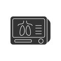 Medical monitor glyph icon