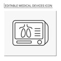 Medical monitor line icon