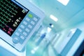Medical monitor in prospect of hospitals interior