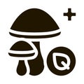 medical mushrooms icon Vector Glyph Illustration Royalty Free Stock Photo