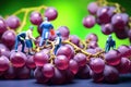 medical nano bots performing simulated on a grape