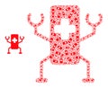 Medical Nanobot Fractal Mosaic of Medical Nanobot Items