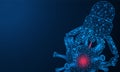 A medical nanorobot explores and destroys the virus.