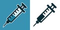 Medical needle syringe icon design