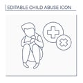 Medical neglect line icon