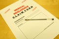 Medical Negligence Claim Form Royalty Free Stock Photo