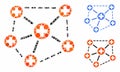 Medical Network Structure Composition Icon of Spheric Items Royalty Free Stock Photo