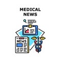 Medical News Vector Concept Color Illustration