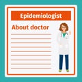 Medical notes about epidemiologist