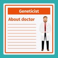 Medical notes about geneticist