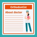 Medical notes about orthodontist