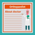 Medical notes about orthopaedist Royalty Free Stock Photo