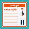 Medical notes about virologist