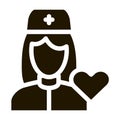 medical nurse icon Vector Glyph Illustration