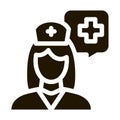 medical nurse icon Vector Glyph Illustration