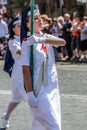 Medical nurses from army in formation