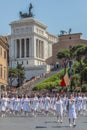 Medical nurses from army in formation