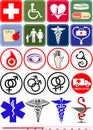 Medical objects, icons and logos