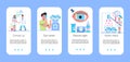 Medical ophthalmologist eyesight check up with tiny people. Myopia concept vector app. Eye doctor concept for health care banner,