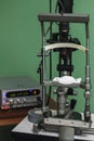 Medical optometrist equipment used for eye exams Royalty Free Stock Photo