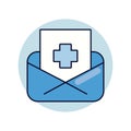 medical order in envelope health icon Royalty Free Stock Photo