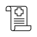 Medical order paper line style icon Royalty Free Stock Photo